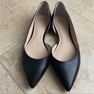 Marc Fisher Black Leather Flats